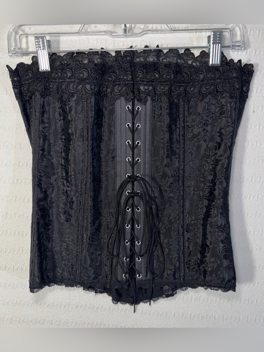 Fredericks Of Hollywood VTG Y2K Corset 34 Bustier Satin Lace Fantasy Halloween - Picture 2 of 5